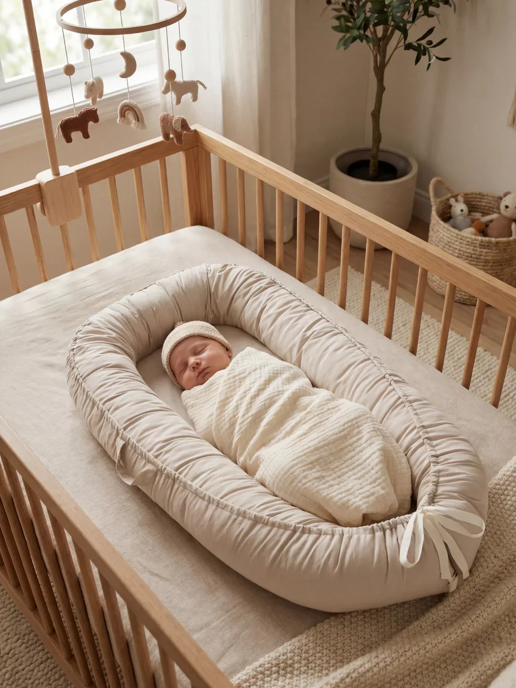 Ergonomic Baby Bed Reducer, Cushioned Crib Bumper for Cozy Sleep