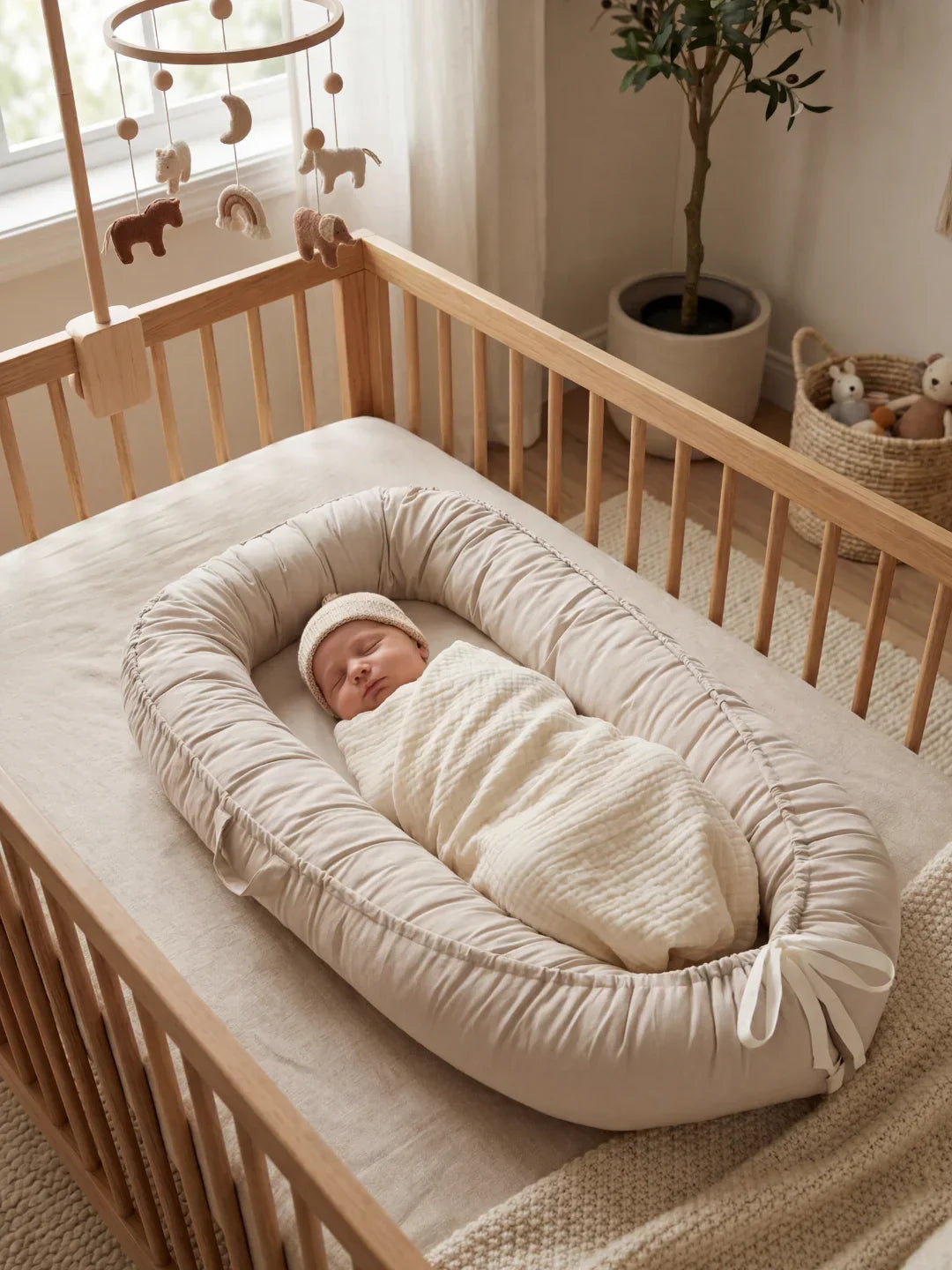 Ergonomic Baby Bed Reducer, Cushioned Crib Bumper for Cozy Sleep