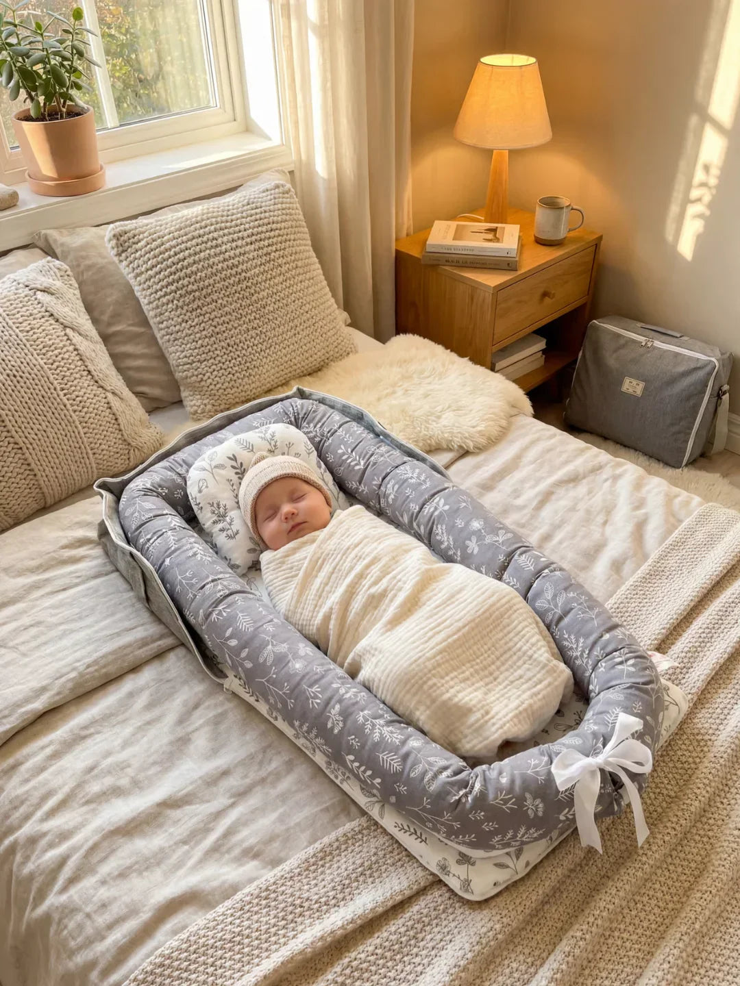 Cocon Nomade Baby Bed Reducer With Padded Cocoon And Carry Bag