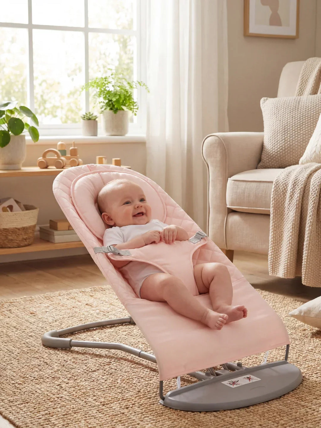 Skládací ergonomické houpací sedátko pro děti