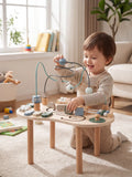 Tavolo da gioco in legno con attività multiple per bambini piccoli, per un’esplorazione creativa | petprovac