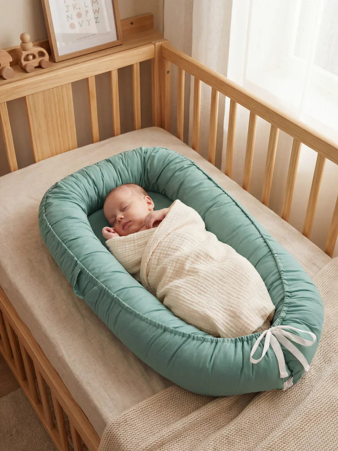 Ergonomic Baby Bed Reducer, Cushioned Crib Bumper for Cozy Sleep