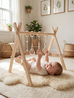 Long-Lasting Wooden Activity Arch – Sensory Toy Gym for Ages 0–3