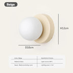 LumoVela Slim Glas Orb Vägglampa Nordisk LED Vägglampa