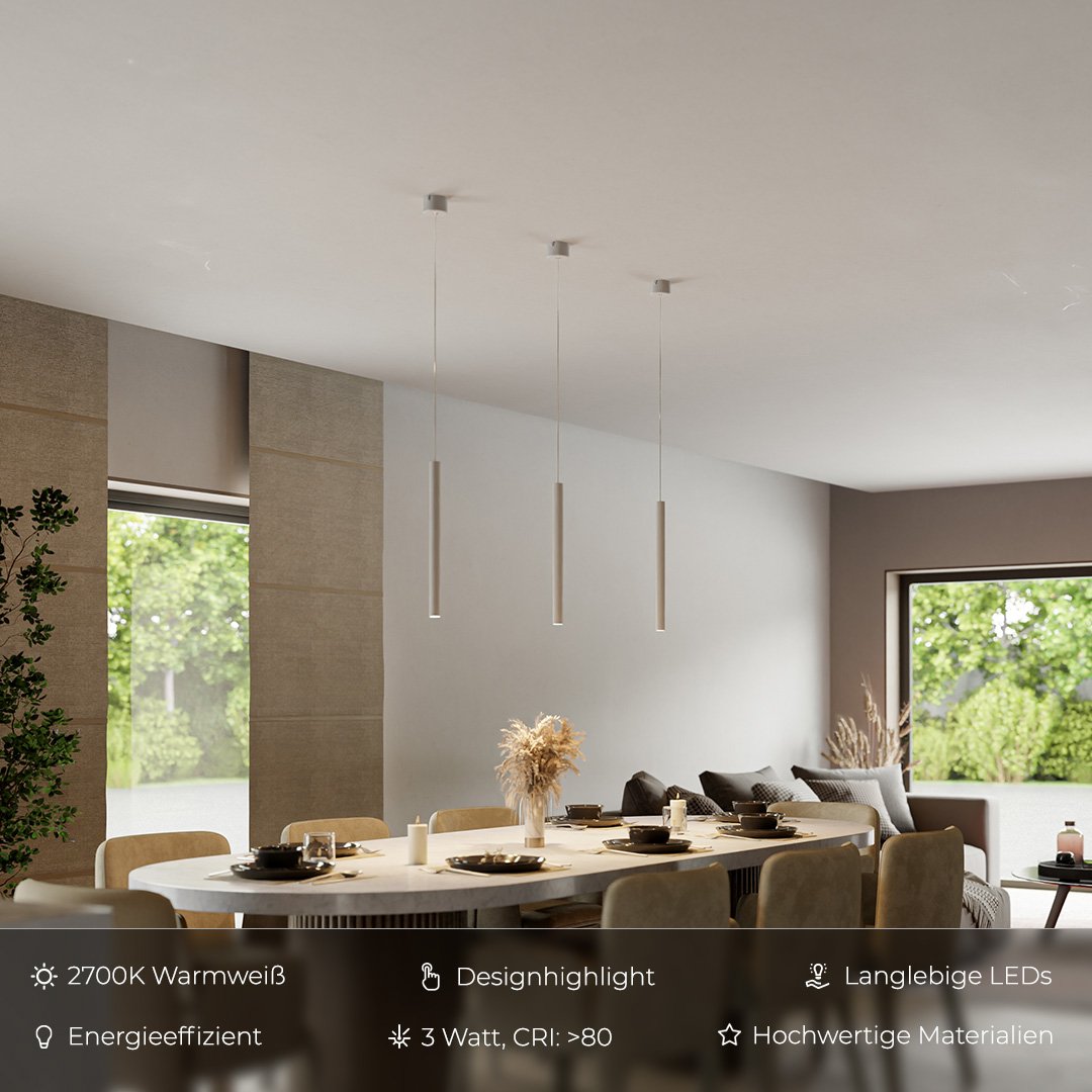 Lanterne suspendue minimaliste AeroLume avec éclairage LED performant