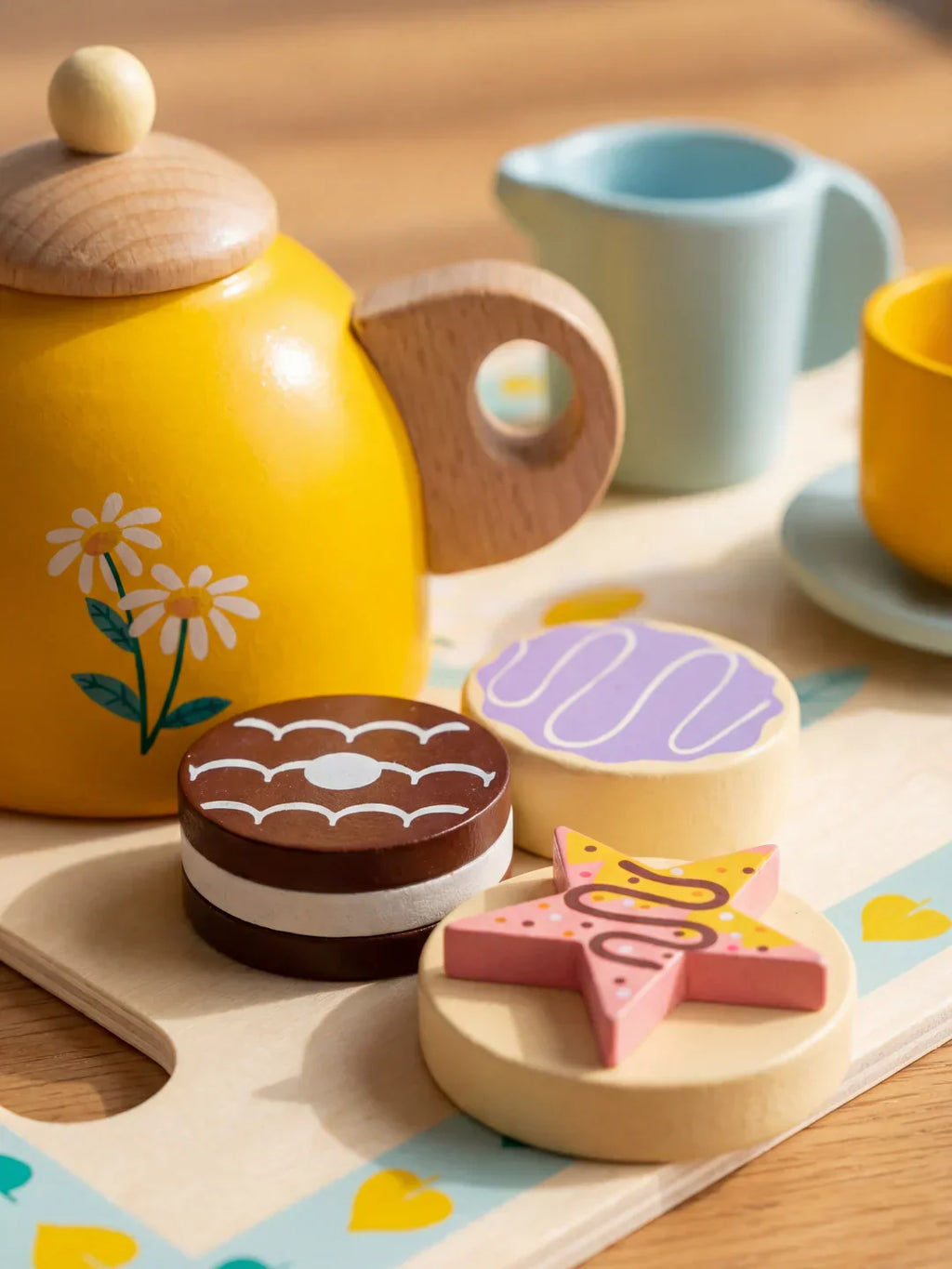 Elegant Baby Wooden Tea Service For Afternoon Tea Time Set