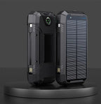EclipseVolt 30 000 mAh vízálló napelemes power bank két USB porttal és Qi vezeték nélküli töltővel