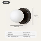 LumoVela Slim Glas Orb Vägglampa Nordisk LED Vägglampa