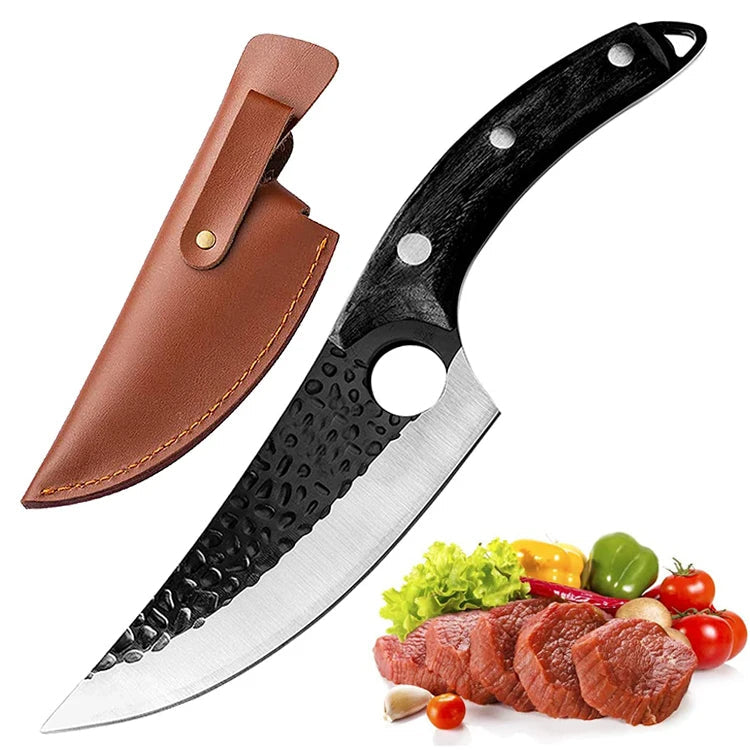 Huusk kniv håndlavet køkkenkniv med premium kontrol til hjemme-kokke