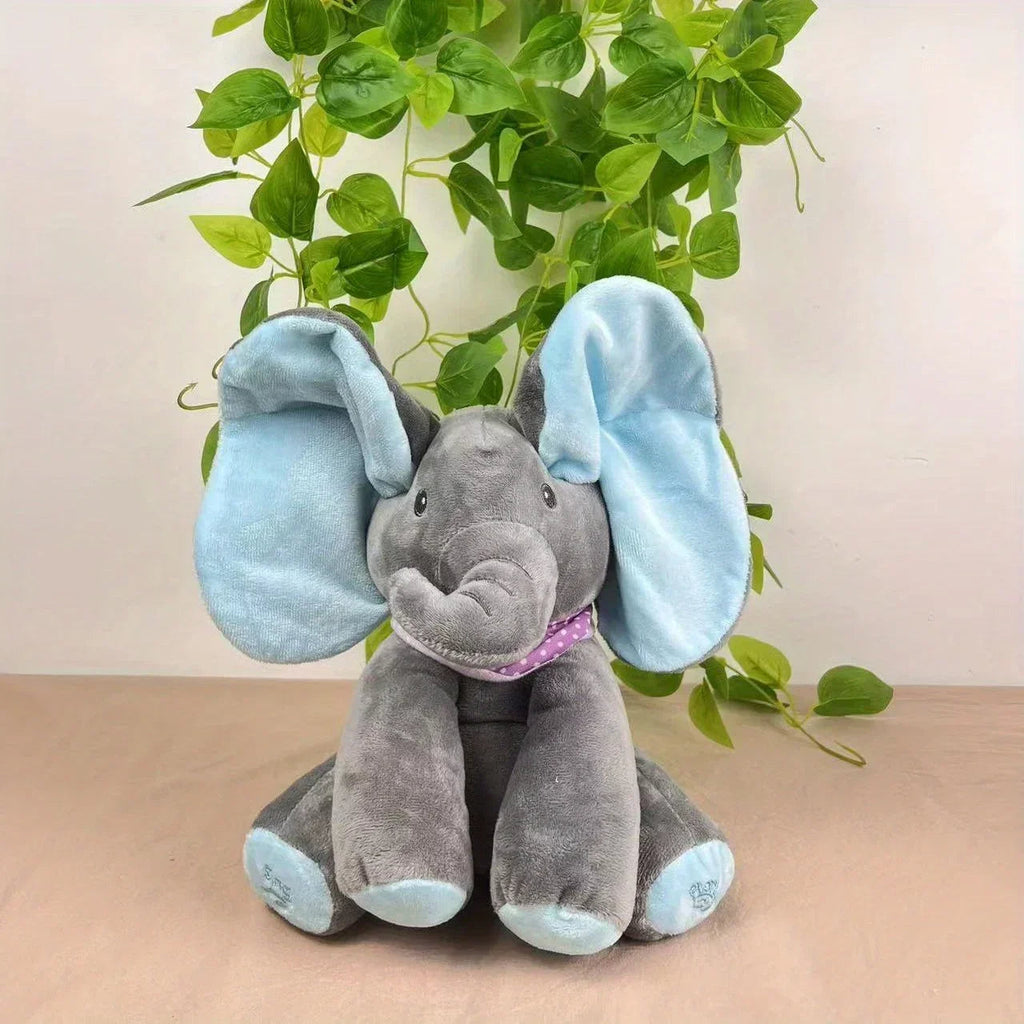 Interactive Plush Elephant for Early Development and Playtime Comfort