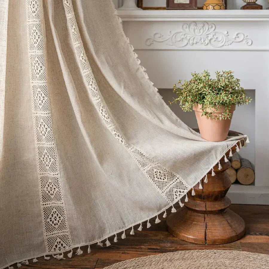 Boho Breeze Perdeler: Bohem Ev Dekoru İçin Hafif Işık Geçiren Dantel