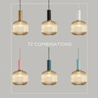 Nordic Fluted Glass Pendant Lamp for Modern Interiors