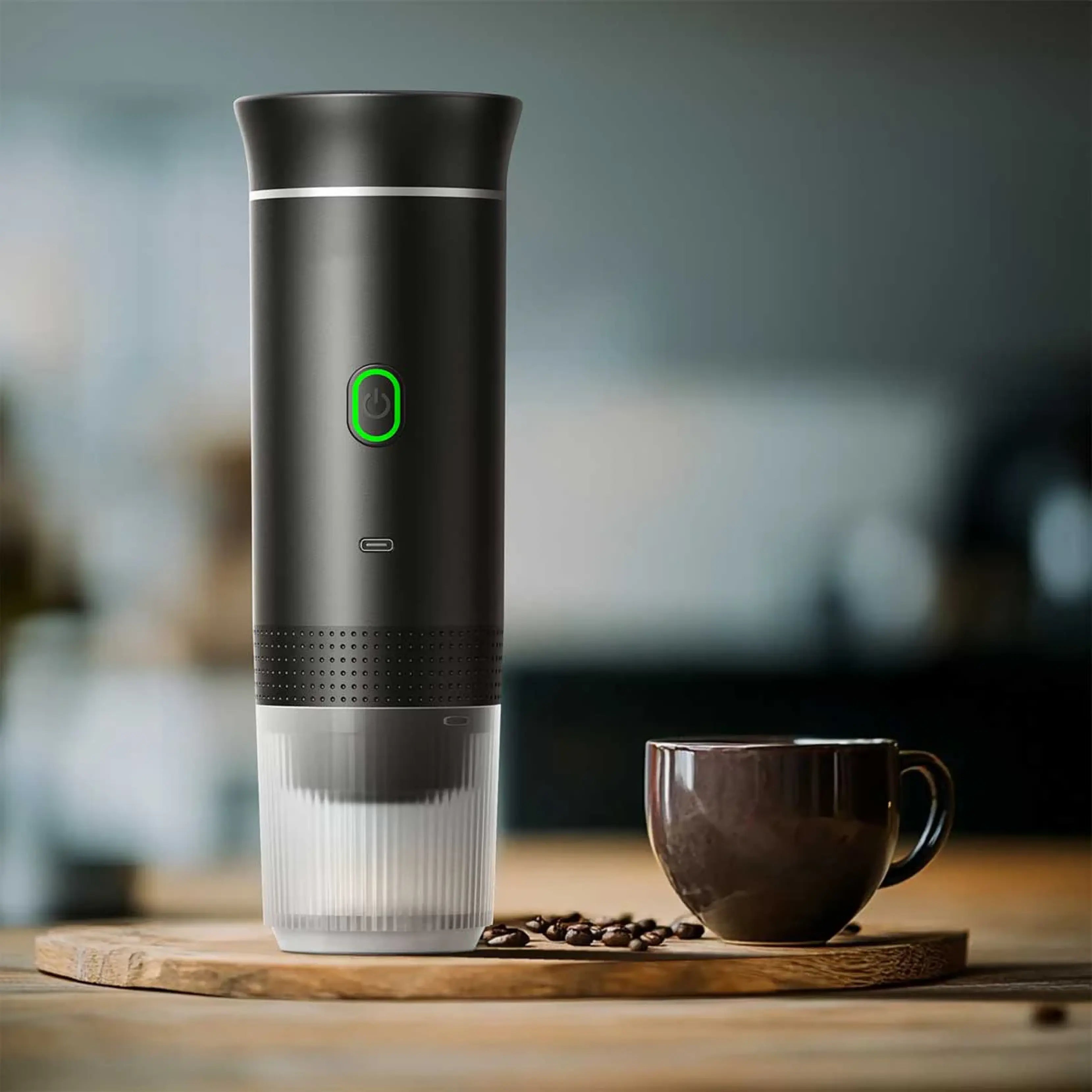 Cafetière Nano Prête pour le Voyage avec Pression de Vingt Bars et Cafés de Qualité Café