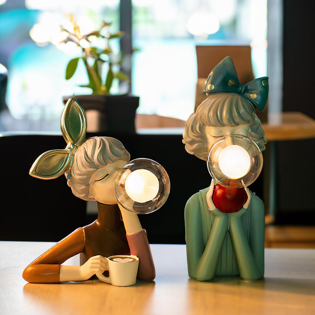 LumaSprite Cartoon Bubble Lamp Nightlight Statue For Kids