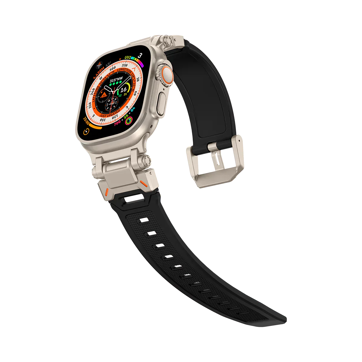 Meron Titanium-Head Silicone Band for Apple Watch | Petprovac