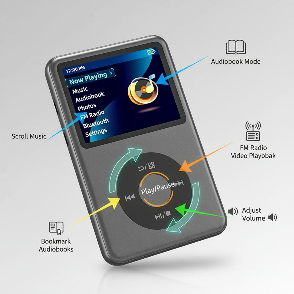 High-Capacity Distraction-Free MP3 Player for Pure Hi-Fi Audio
