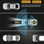 Dash cam WiFi 1080P con doppie lenti anteriori e cabina