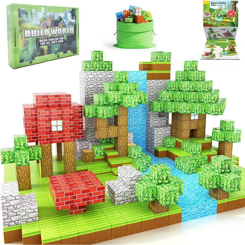 Set di Blocchi Magnetici STEM per Bambini Kit di Apprendimento Creativo
