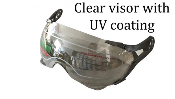 NovaStride Retro Racing-hjelm med boblevisir og let ABS-skal