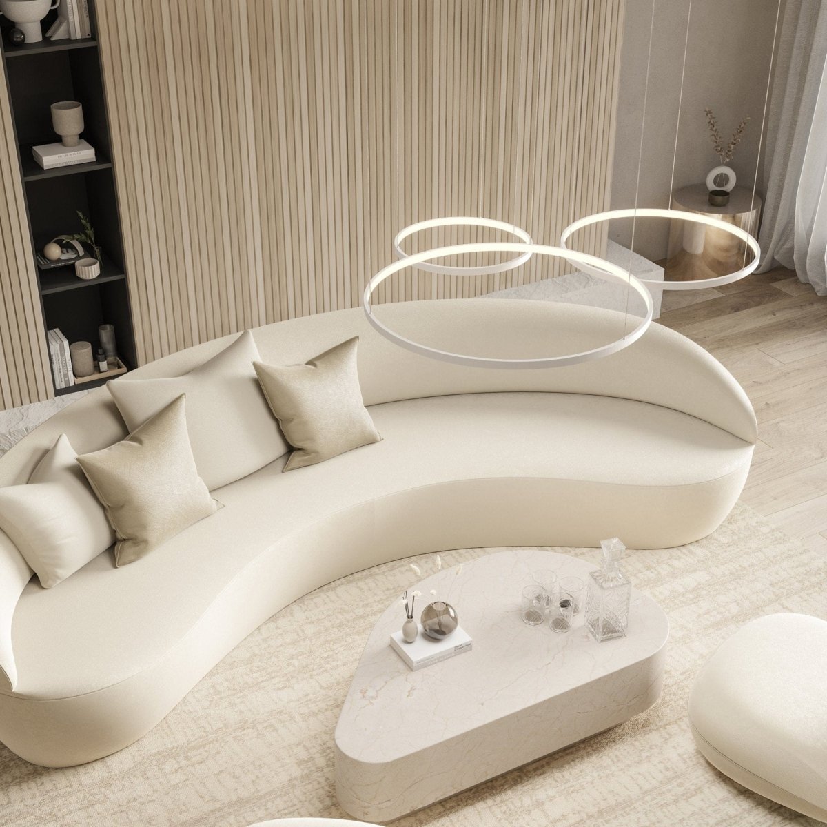 AureaHalo LED Tre-Rings Loftlampe med Fjernbetjening