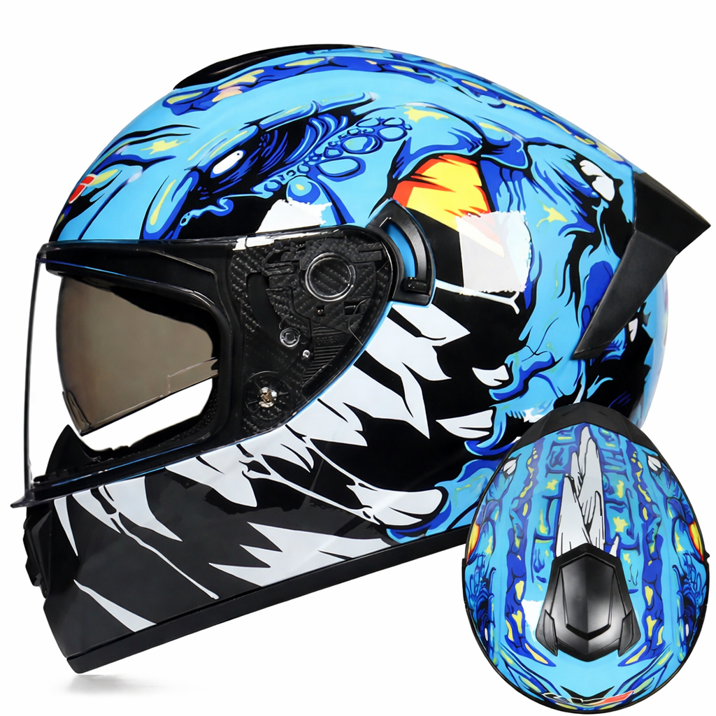 Kask zimowy LVS-701 z pełną osłoną twarzy i podwójnym systemem wizjera