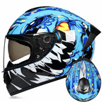 Kask zimowy LVS-701 z pełną osłoną twarzy i podwójnym systemem wizjera