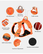 AstraPaw reflektierendes Nylon Anti-Zieh Hundegeschirr für alle Größen