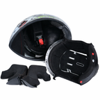 Kask zimowy LVS-701 z pełną osłoną twarzy i podwójnym systemem wizjera