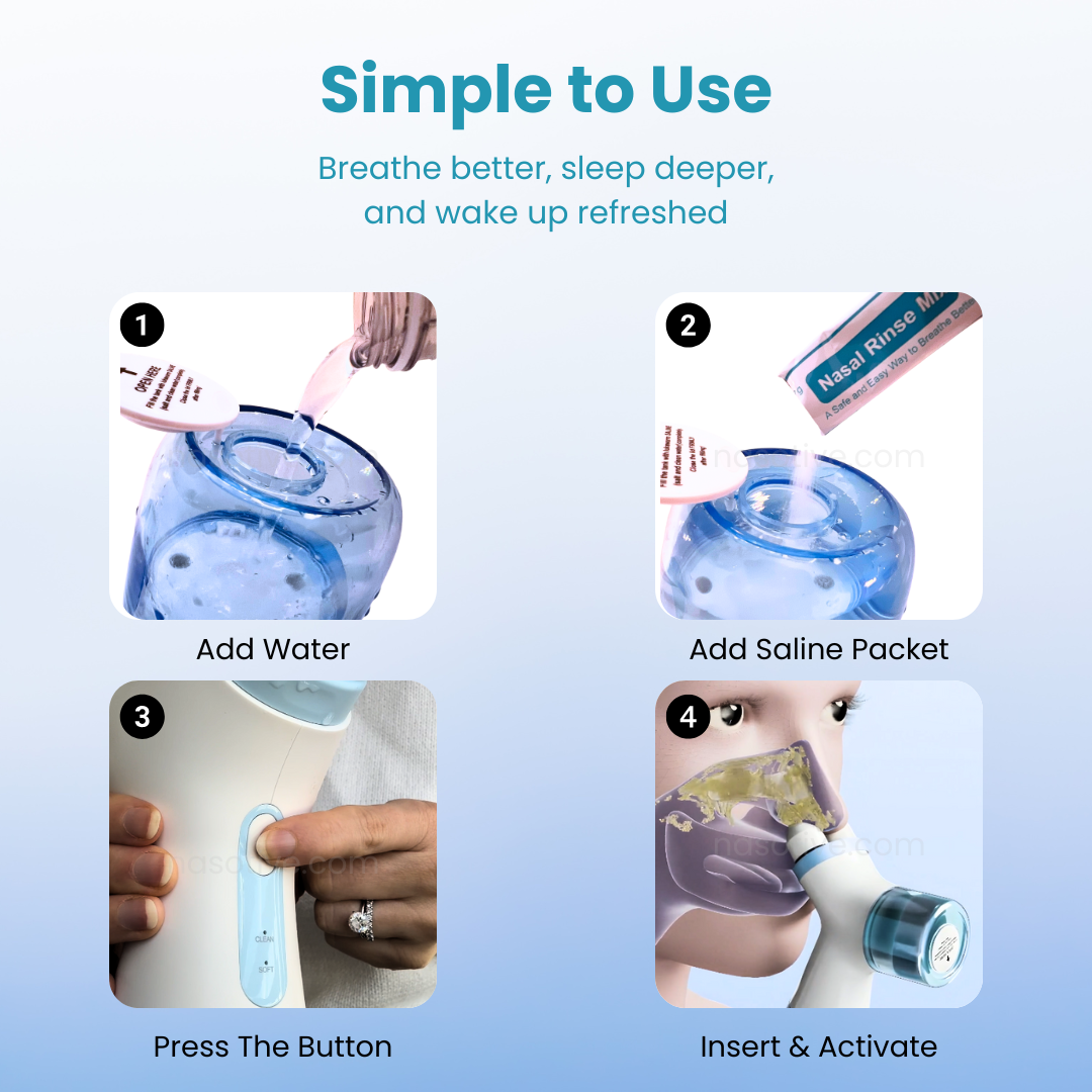 Electric Dual-Action Nasal Rinse & Suction Device for Daily Sinus Cleansing & Clear Breathing