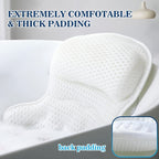 LuxieSpa 4D Luxe Bath Pillow - Breathable Pillow with Neck and Back Support for a Relaxing Bath