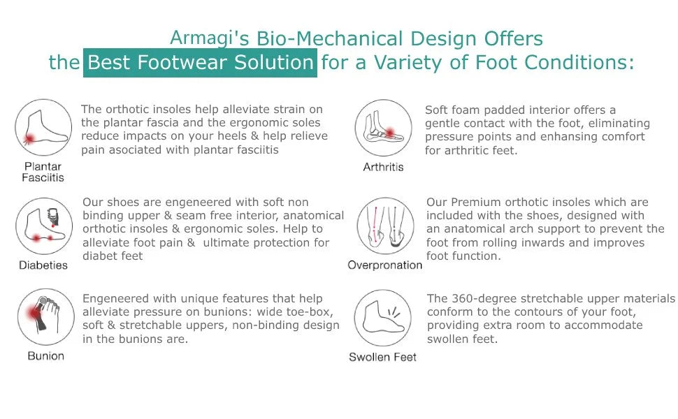 Sepatu Sokongan Lengkungan Jahitan Tangan Lelaki StrideFlex Anti-Selip