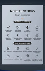 NexPulse Pro Noninvaziv Glukoz Takip Akıllı Saat 1,45 İnç Ekran ve NFC