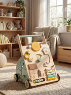 Woodland Theme Wooden Baby Activity Walker