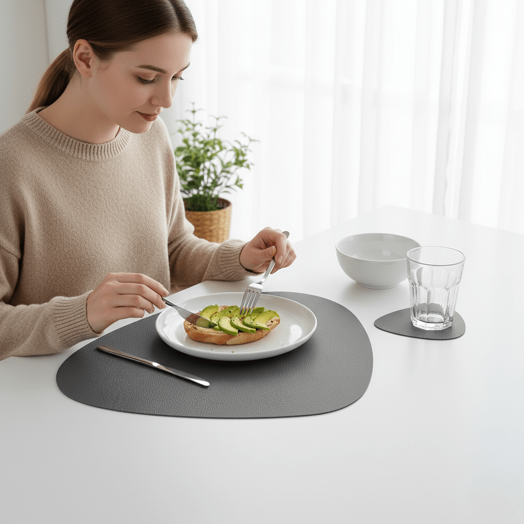 Claro – Elegant Heat Resistant Placemat and Coaster Set in Multiple Colors
