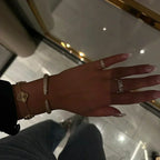 Set colier, brățară și cercei Aurelle Clover Amber