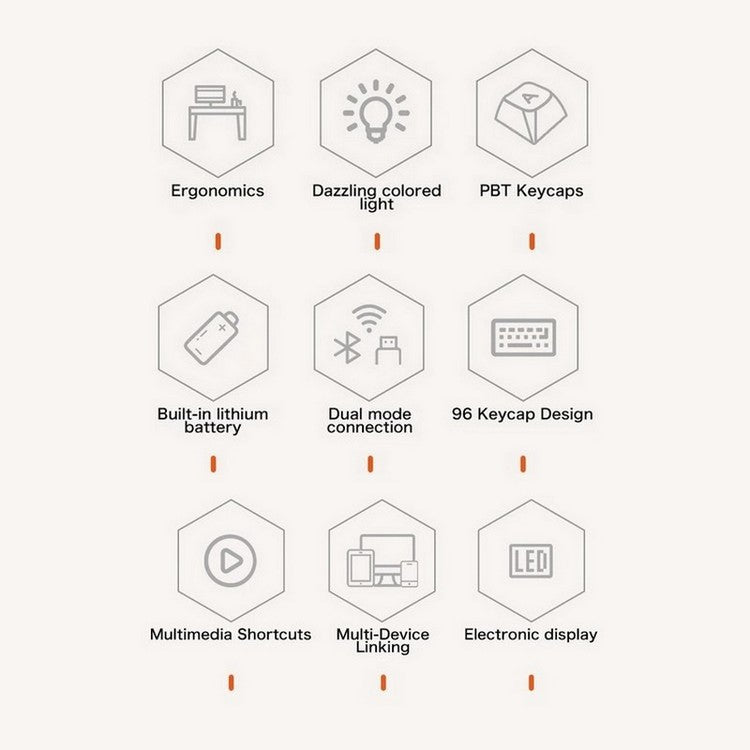 لوحة مفاتيح ألعاب ميكانيكية صامتة زيفير بتقنية البلوتوث مع شاشة عرض