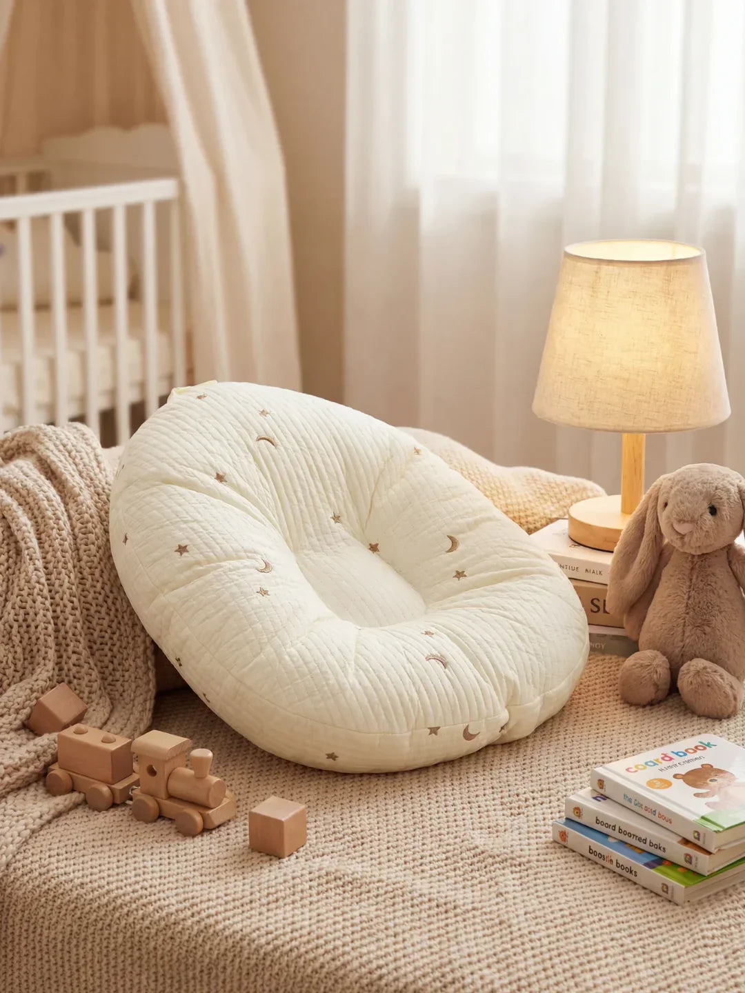 Quilted Nursing Pillow For Breastfeeding At Home For New Moms