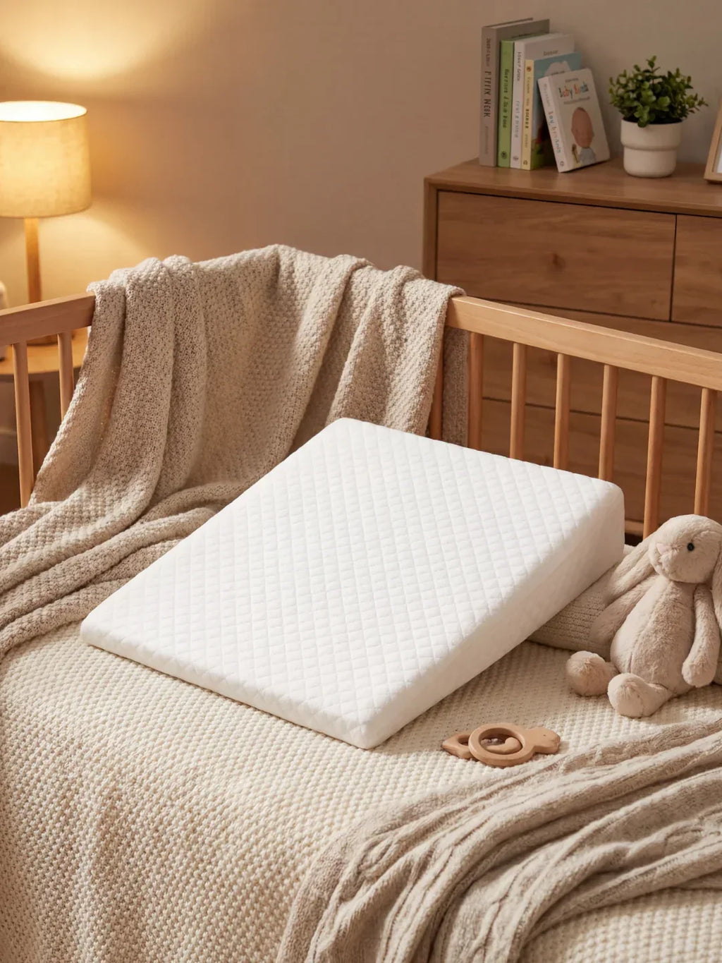 Soft Angled Baby Pillow For Gentle Elevation And Support