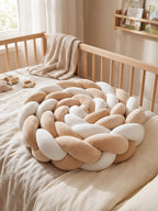 Premium Two-Tone Braided Baby Crib Bumper