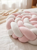 Premium Two-Tone Braided Baby Crib Bumper