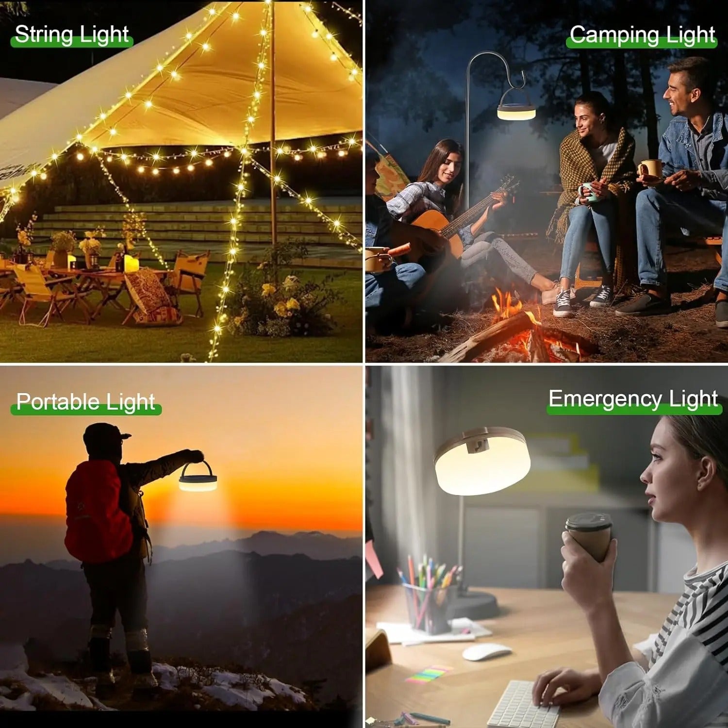 Lanterna da campeggio versatile per esterni con otto modalità di illuminazione
