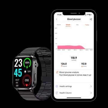 VitaTrack Glucose Smartwatch For Blood Sugar Monitoring