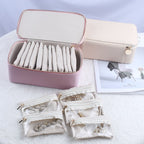 Jewelry box with 12 zipper compartments