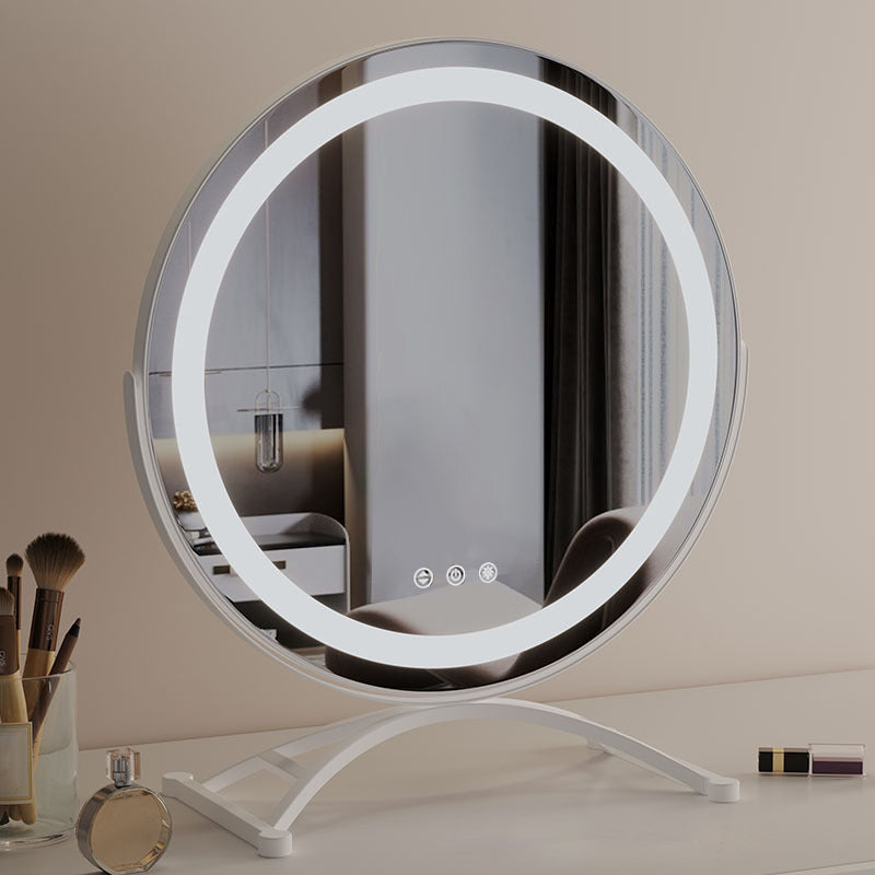 Vanity Mirror With Dimmable LED Light And 360 Degree Rotation, Touch Control