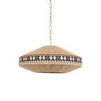Astraea Boheme Frynseophængslampe med Geometrisk Vævning