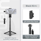 Travelers 4-Section Selfie Stick With Tripod Bluetooth