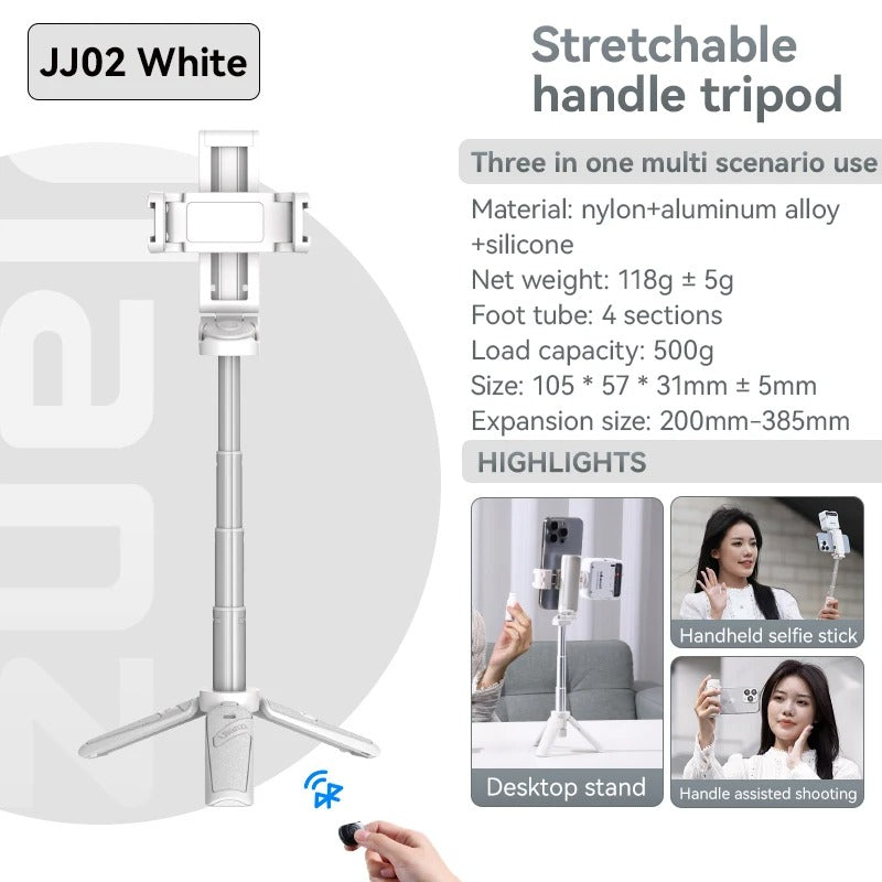 Travelers 4-Section Selfie Stick With Tripod Bluetooth
