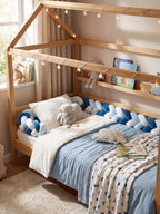 Terracotta Velvet Braided Baby Bed Bumper