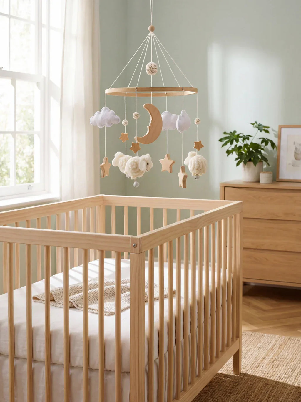 Wooden Baby Mobile For Crib And Nursery Room Decor