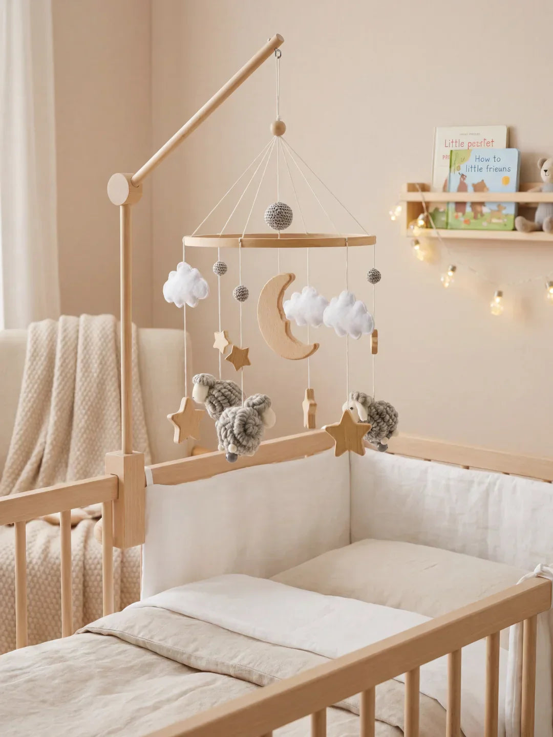 Wooden Baby Mobile For Crib And Nursery Room Decor